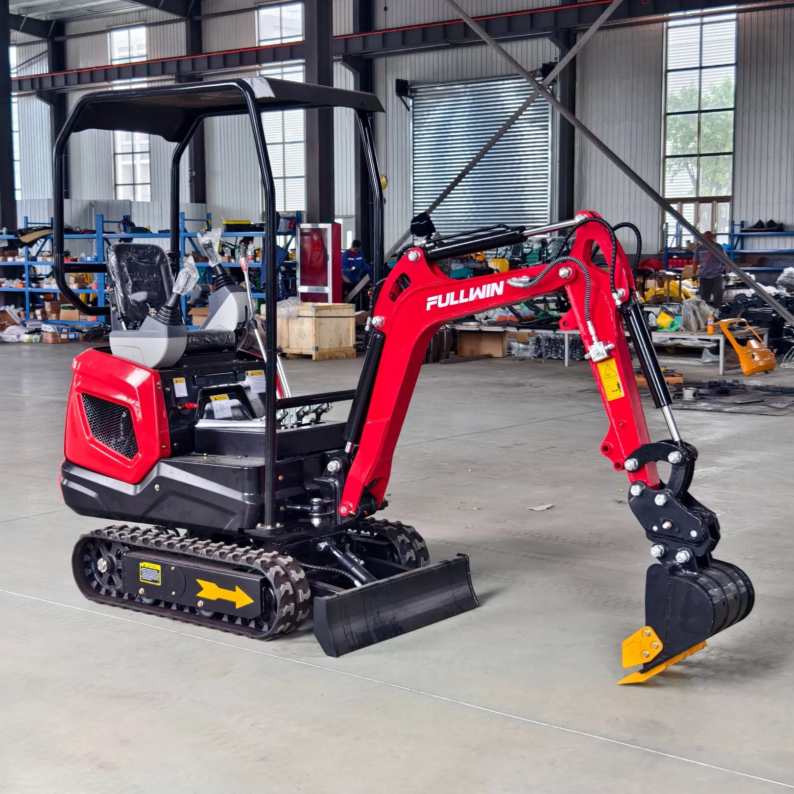 Durable Design Retractable Chassis 1.2 Ton Mini Excavator with Steel Tracks