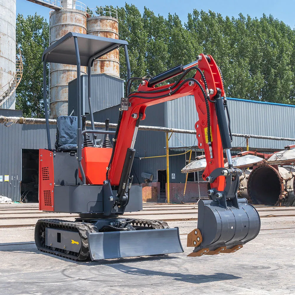 Hy18-20 Mini Excavator Mini Excavator with Retractable Track Boom Swing Canopy