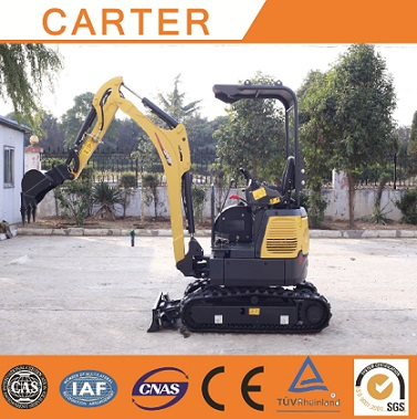 CT16-9b (Zero tail, retractable chassis) Mini Excavator with Rubber Tracks