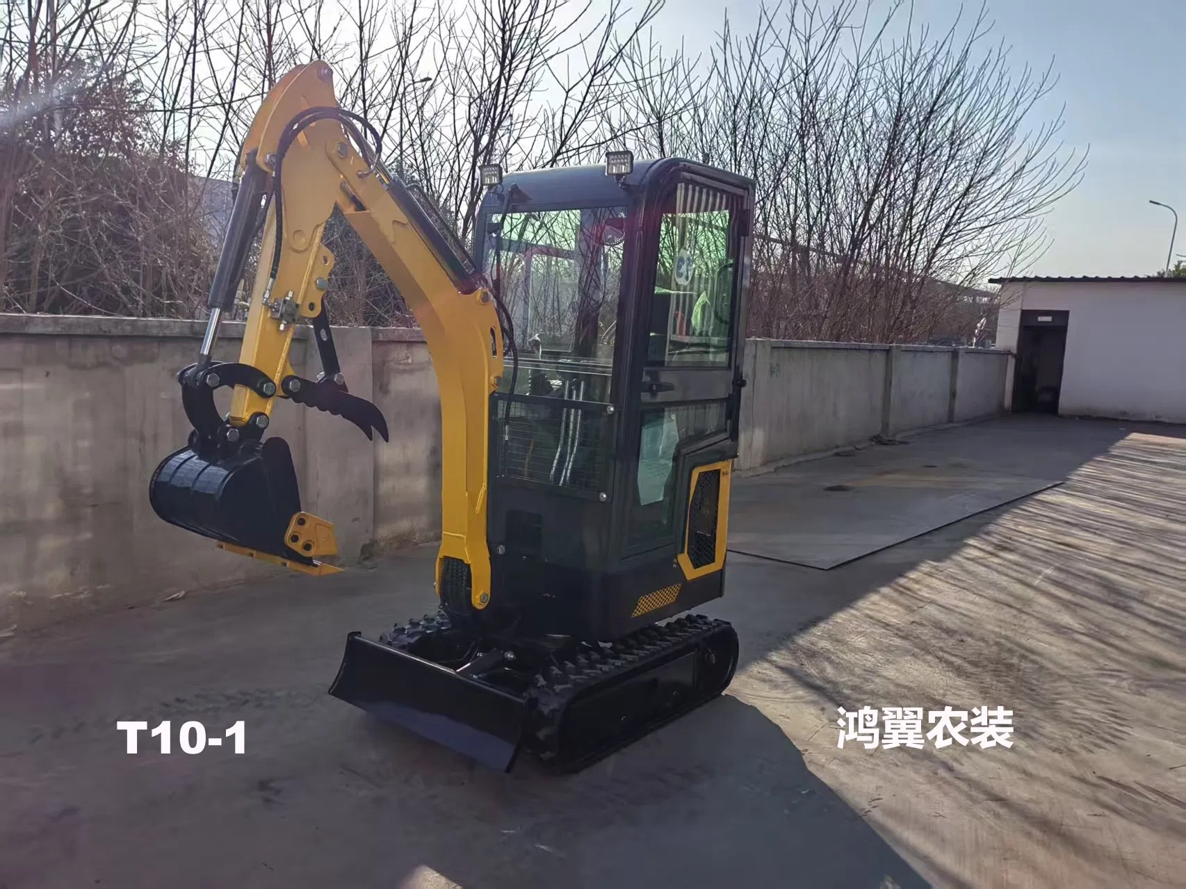 Zero-Tail Swing Farm Mini Excavator with Rubber Tracks for Quarrying and Loading