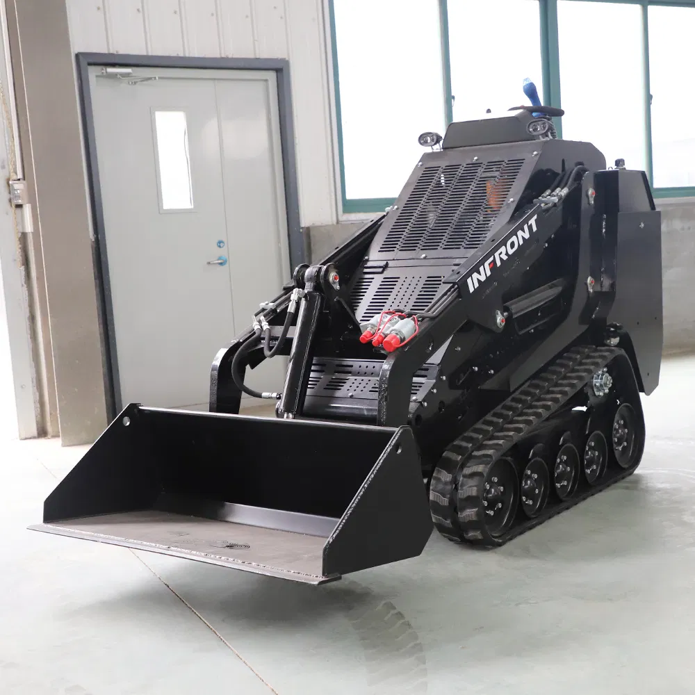 Small Skid Steer Loader V1000 Sk650 300kg 23HP Customized Dingo Tracked Front End Mini Skid Steer Loader