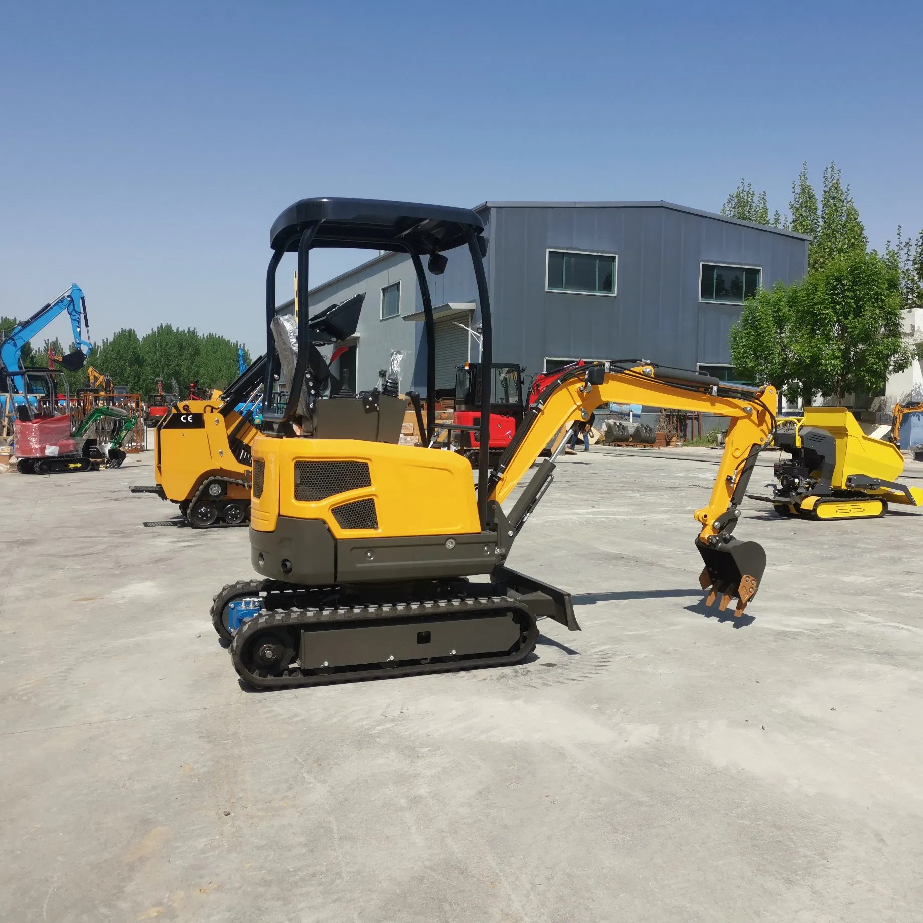 Mini Digger CE/EPA Compact Mini Excavators 1.5 Ton with Hydraulic Thumb Hammer and Bucket