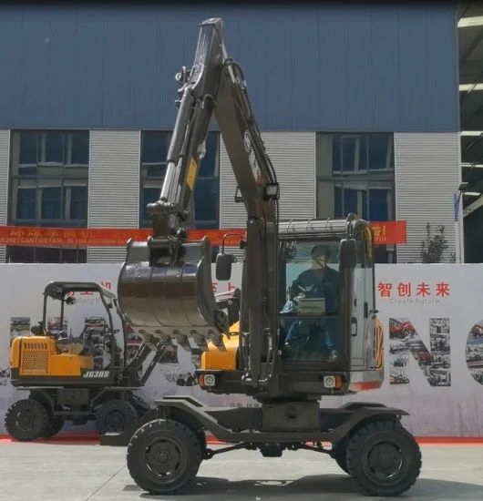 4.5 Ton Full Hydraulic Mini Wheel Excavators 4 Ton 5 Ton Wheeled Diggers Mini Excavator for Sale