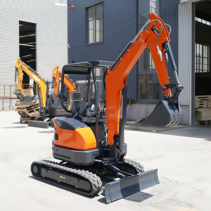 Quick Delivery 2.5 Ton Mini Crawler Excavator Zero Tail Swing Compact Bagger Garden Hydraulic Operation Rubber Track Mini Digger