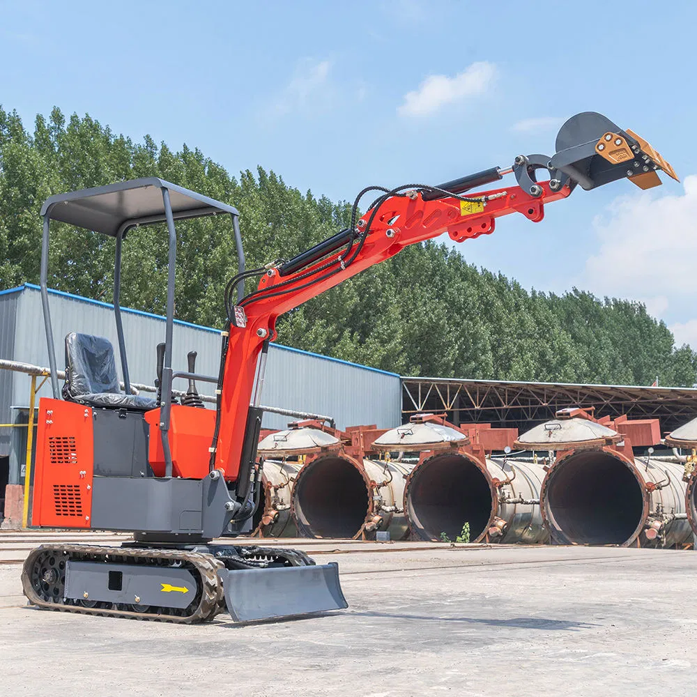 Hy18-20 Mini Excavator Mini Excavator with Retractable Track Boom Swing Canopy