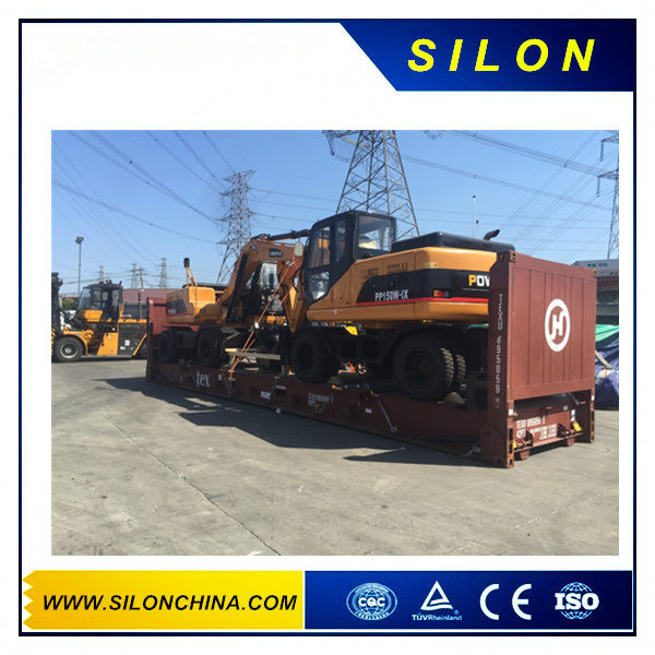 China 15t Mini Crawler Excavator Wheeled Excavator with 6bt5.9 Engine