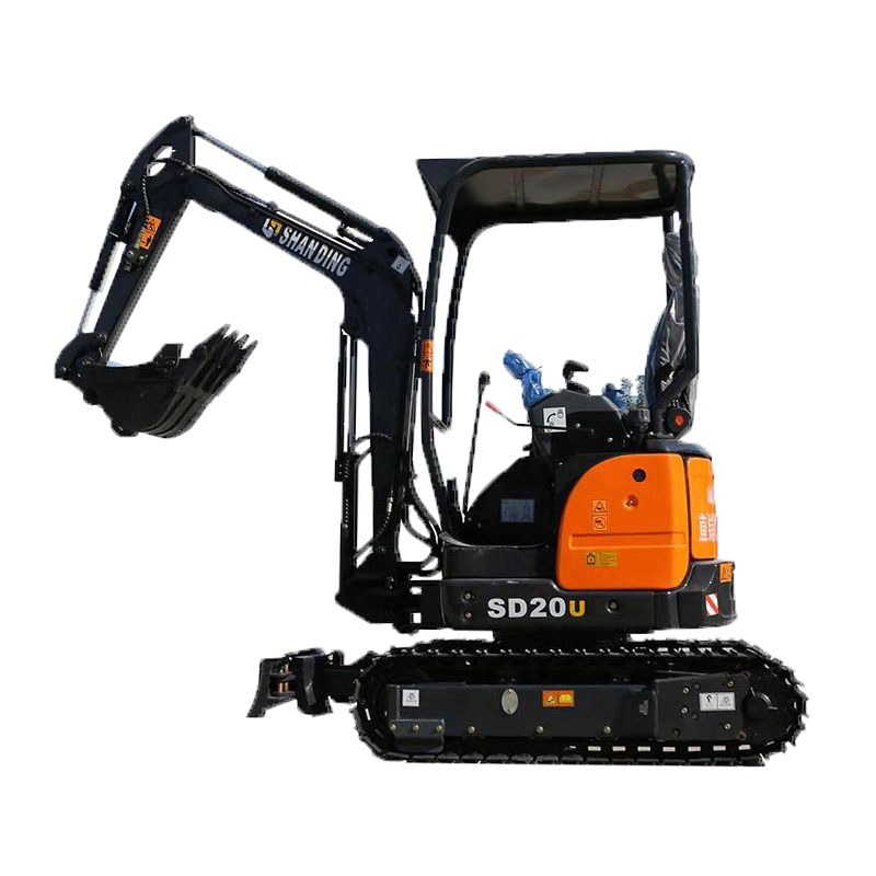 Shanding Factory 2 Ton with Retractable Undercarriage Crawler Track and Zero Tail Mini Small Excavator Digger Model SD20u
