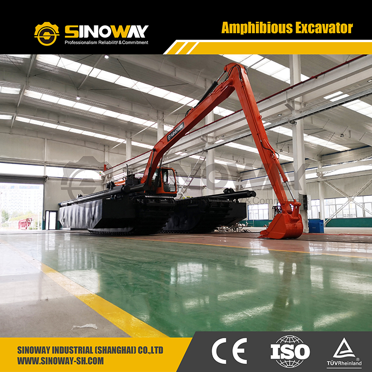 Doosan 15 M Long Reach Boom Amphibious Mini Excavator 20ton Land and Water Excavator for Sale