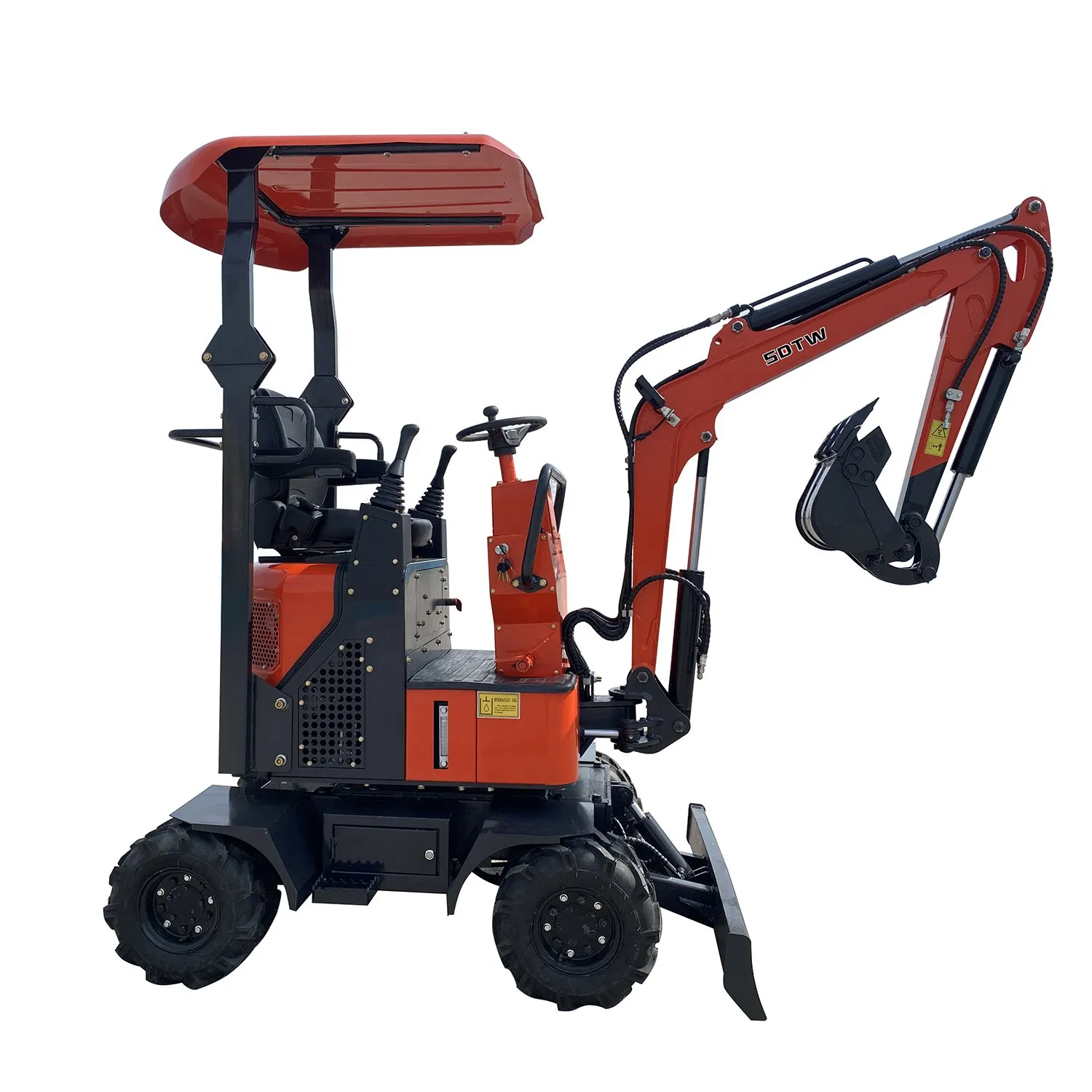 China Best Micro Wheeled Excavator with Wheels 1.2t 1.2ton Small Mini Wheel Excavator