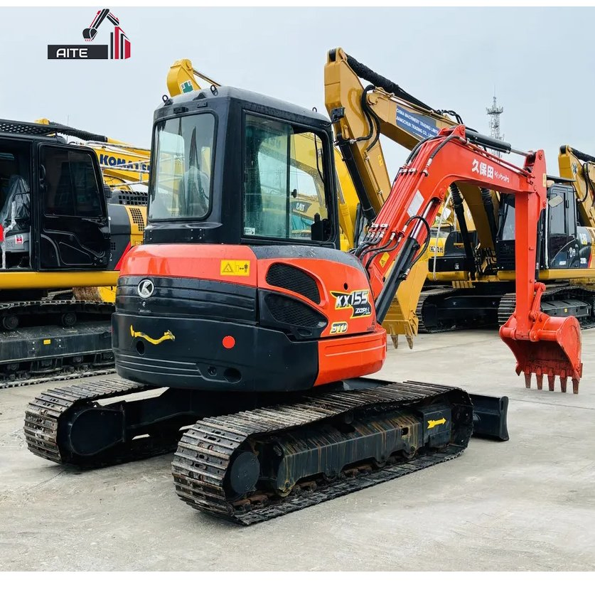 Kubota Kx155-5 Kx161 Kx165 Used Small Mini Used Excavator Machine with Rubber Track