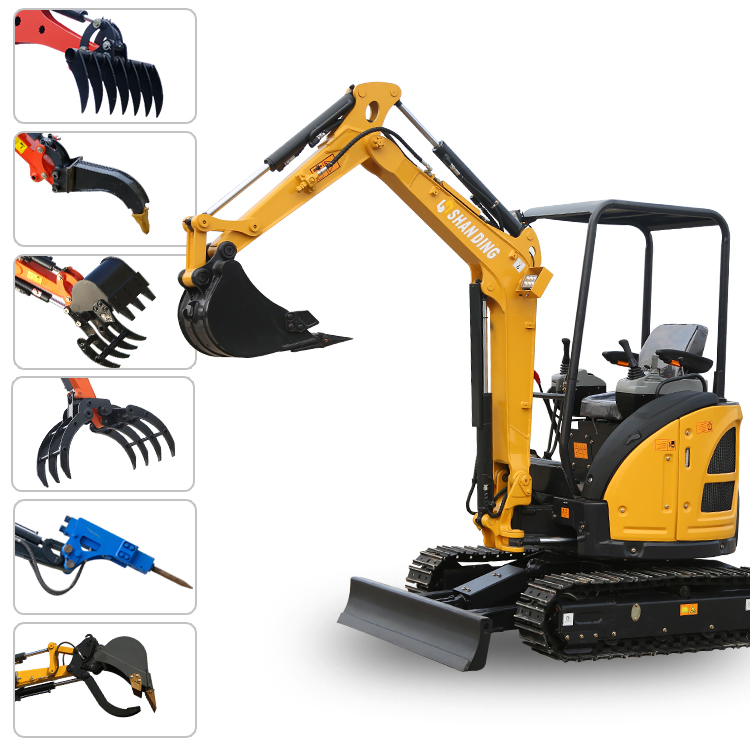 Hydraulic Mini Crawler Excavators Amphibious New Small Digger 2.5t Excavator with Cab for Sale
