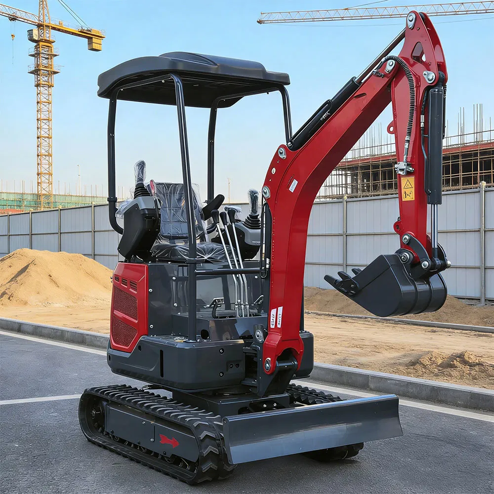 Micro Mini Digger Hydraulic Crawler Machine Mini Garden Excavator with Quick Hitch Auger Attachment for Landscaping