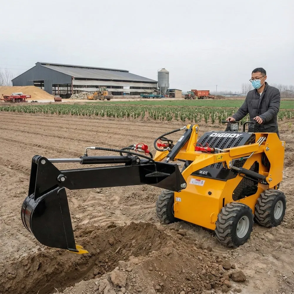 Fast Delivery Hydraulic Diesel Mini Crawler Tracked Wheel Yanmar Skid Steer Loader with Hedge Trimmer Optional Attachment