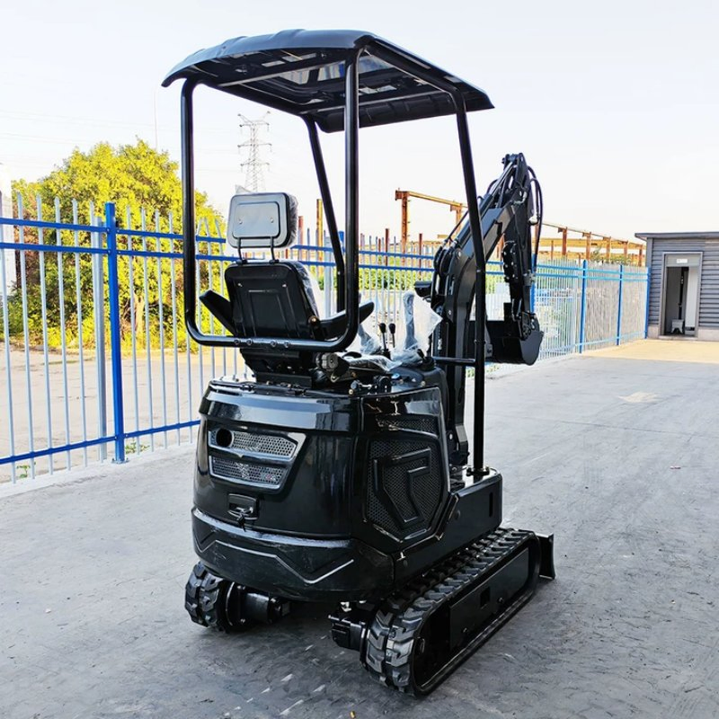 Hot Product Crawler Type 1.2 Ton Small Excavator Agricultural Compact Hydraulic Bagger Diesel Engines Mini Digger with Cabin