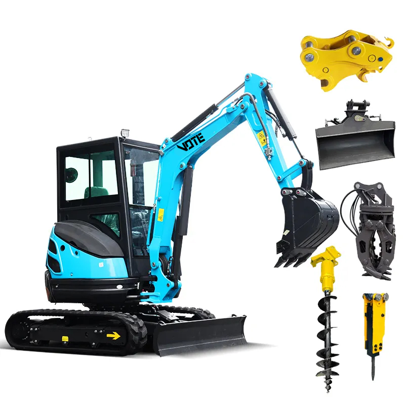 China New 3.5ton 4 Ton Mini Excavator Digger Tractor for Sale Earth Auger Attachment Mini Excavator