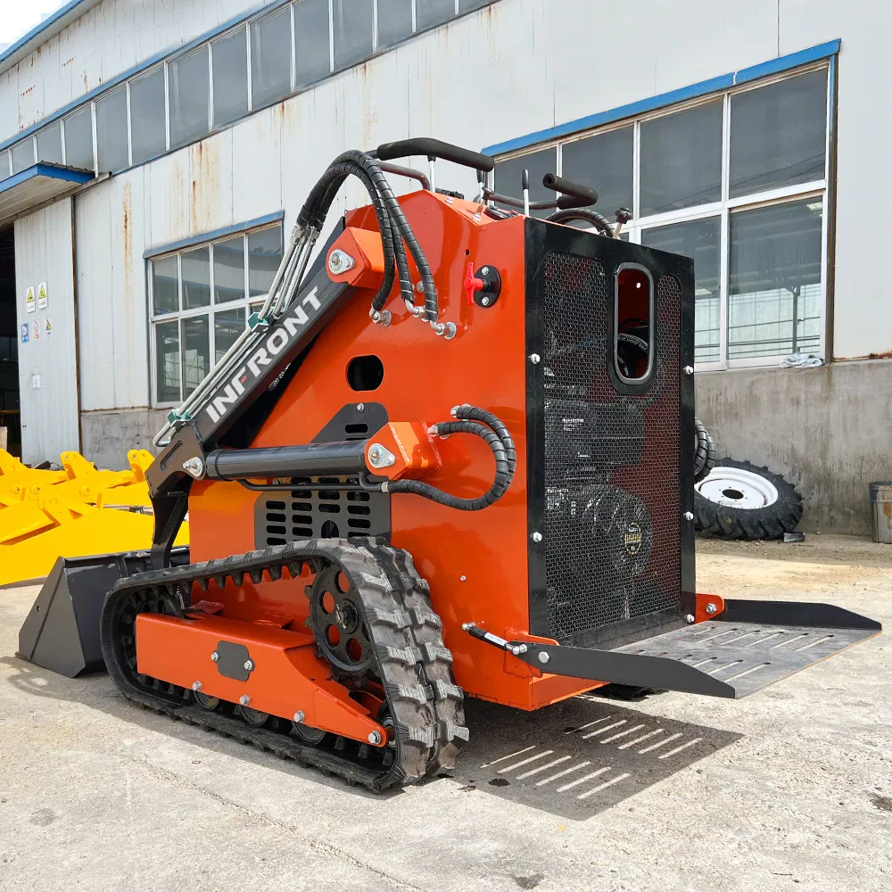 Small Skid Steer Loader V1000 Sk650 300kg 23HP Customized Dingo Tracked Front End Mini Skid Steer Loader