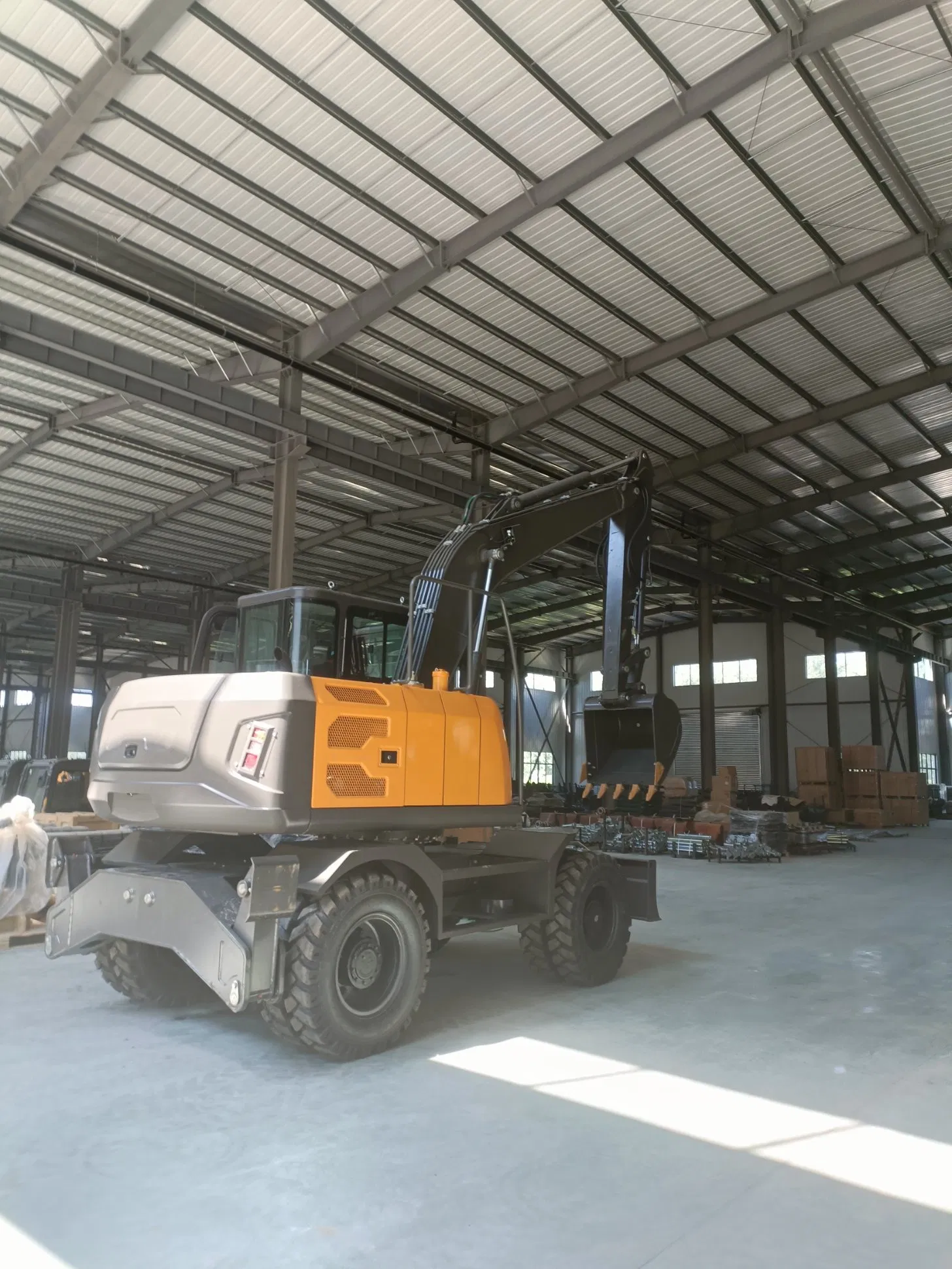 China Manufacturer Construction Wheeled Excavator 7 8 9 Ton Four-Wheel Drive Mini Backhoe Wheel Excavator Machinery