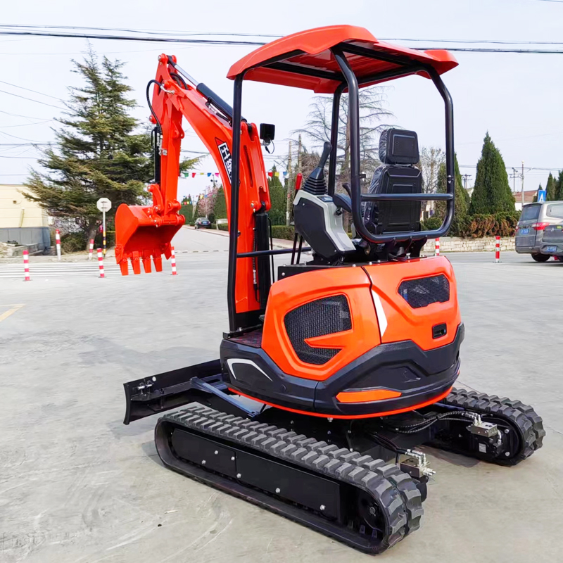 Mini Garden Excavator Machine 1.2 Ton 1.8 Ton 2.5 Ton Mini Small Rubber Track Crawler Excavator for Sale