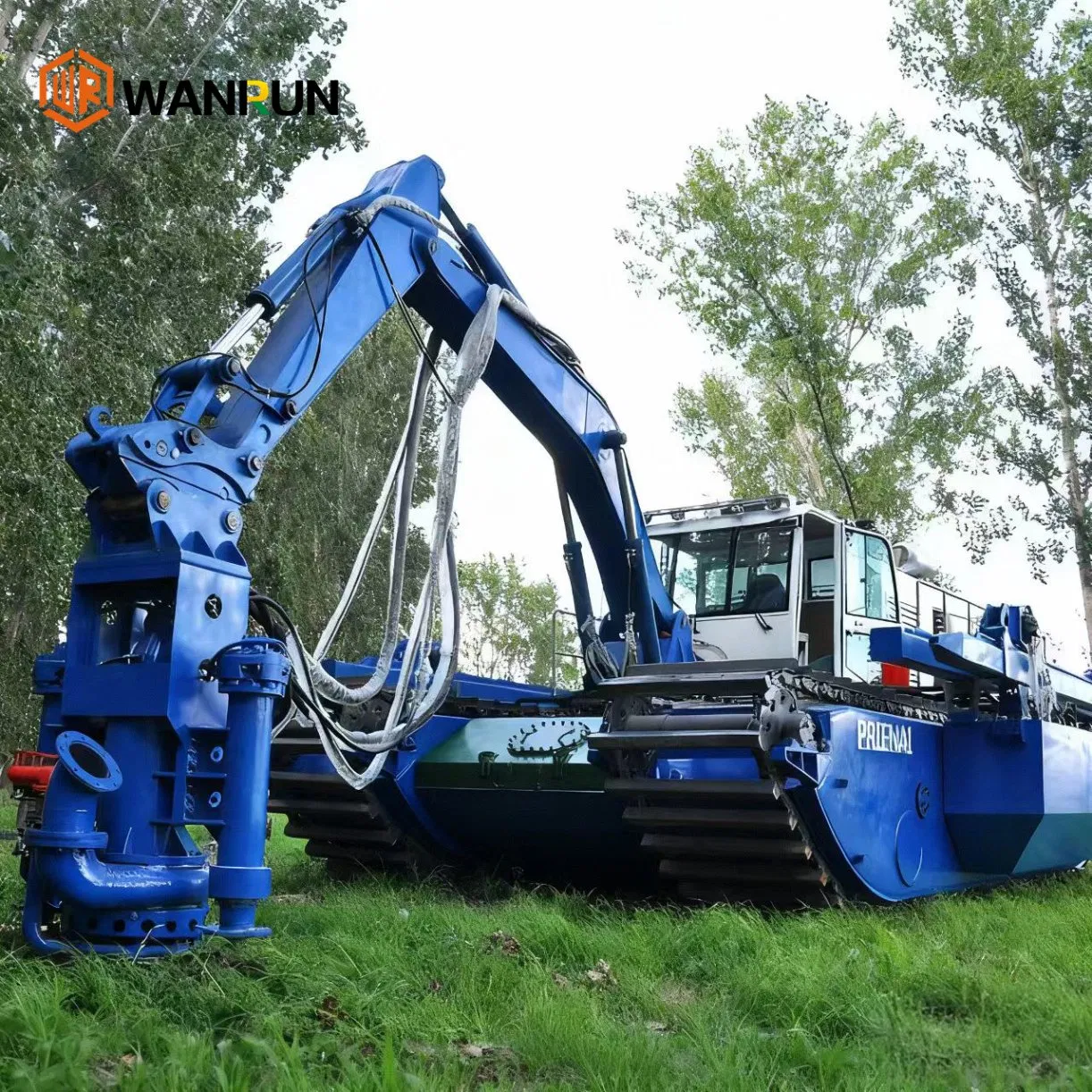 Long Reach Boom Swamp Buggy Dredger Mini Floating Excavator for Rivers Lakes Wetlands Marshes and Mudflats