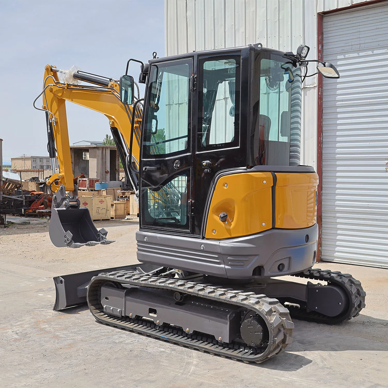 1ton 1.2ton 1.8ton 2.6ton 3.5ton 5.5ton 6ton Mini Rubber Steel Track Type Crawler Excavator with Cabin