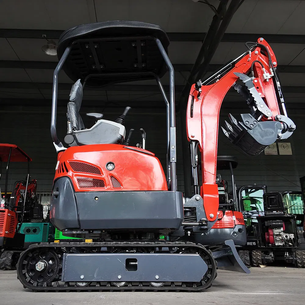 High Quality CE Certified 1.8t/2t Mini Excavator Fully Hydraulically Operated Kubota0 Wheeled Excavator Parts Mini Digger