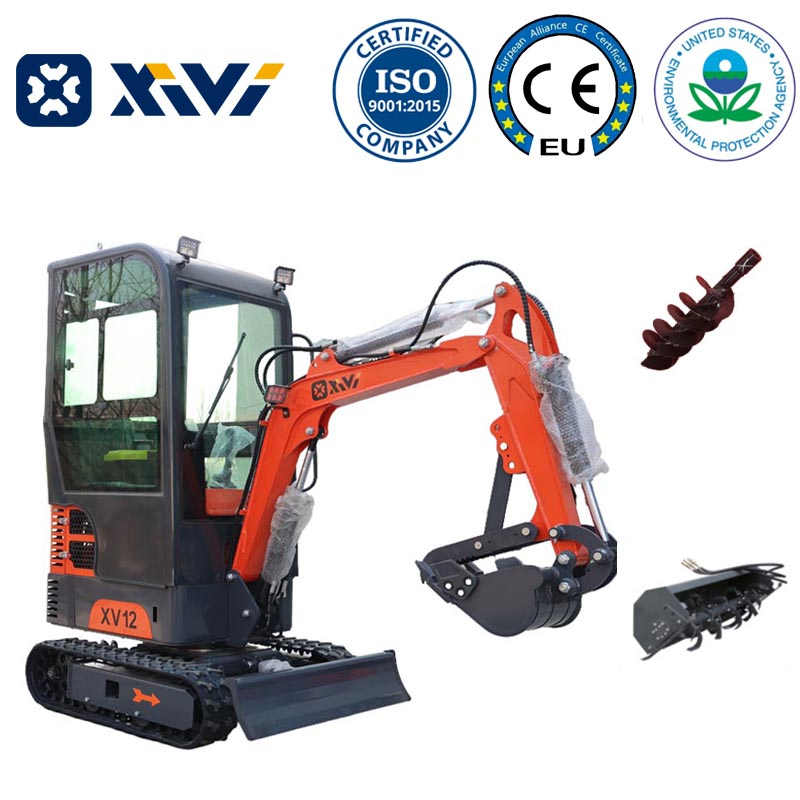 Factory Direct Sale Wheeled Digger 1.2 Ton Bucket Machine Wheel Excavators Mini Excavator