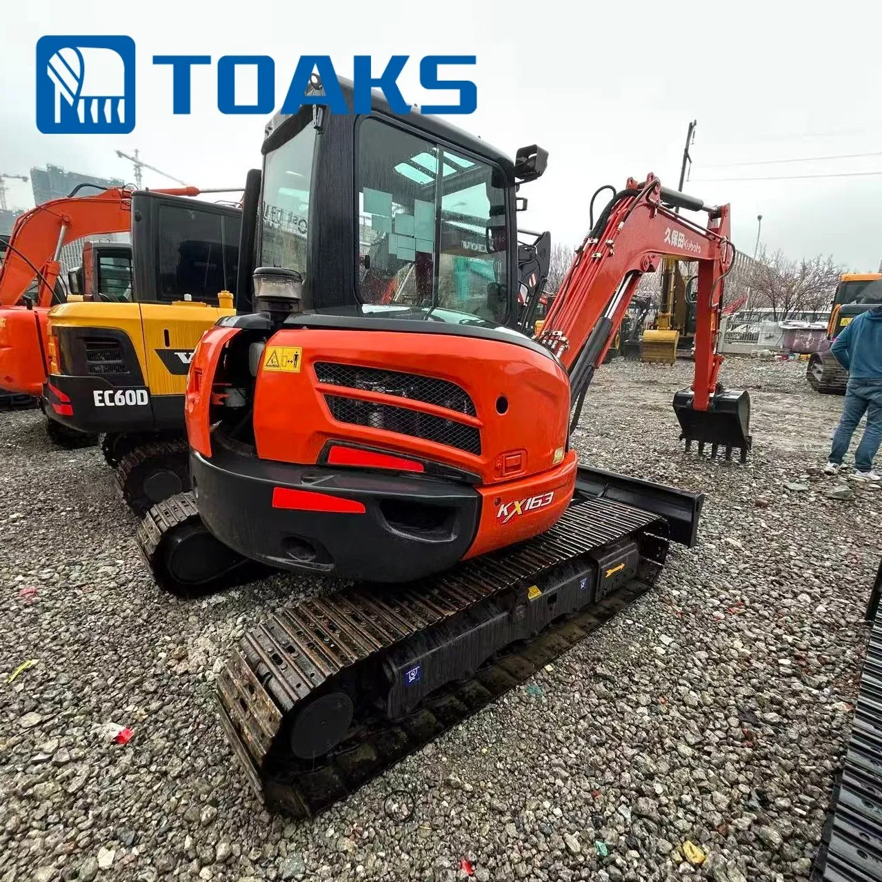 6 Ton Mini Kubota Kx165-5 Used Hydraulic Crawler Excavator Kx165 Kx163 Kx183 Kx135 Kubota Engine Digger with Rubber Track