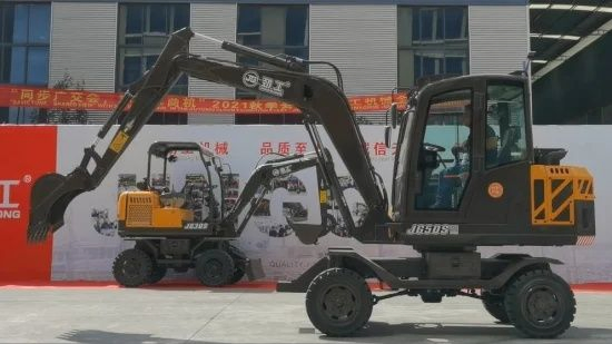 4.5 Ton Full Hydraulic Mini Wheel Excavators 4 Ton 5 Ton Wheeled Diggers Mini Excavator for Sale
