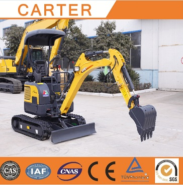 CT16-9b (Zero tail, retractable chassis) Mini Excavator with Rubber Tracks