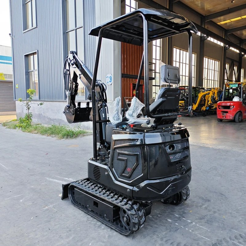 Hot Product Crawler Type 1.2 Ton Small Excavator Agricultural Compact Hydraulic Bagger Diesel Engines Mini Digger with Cabin