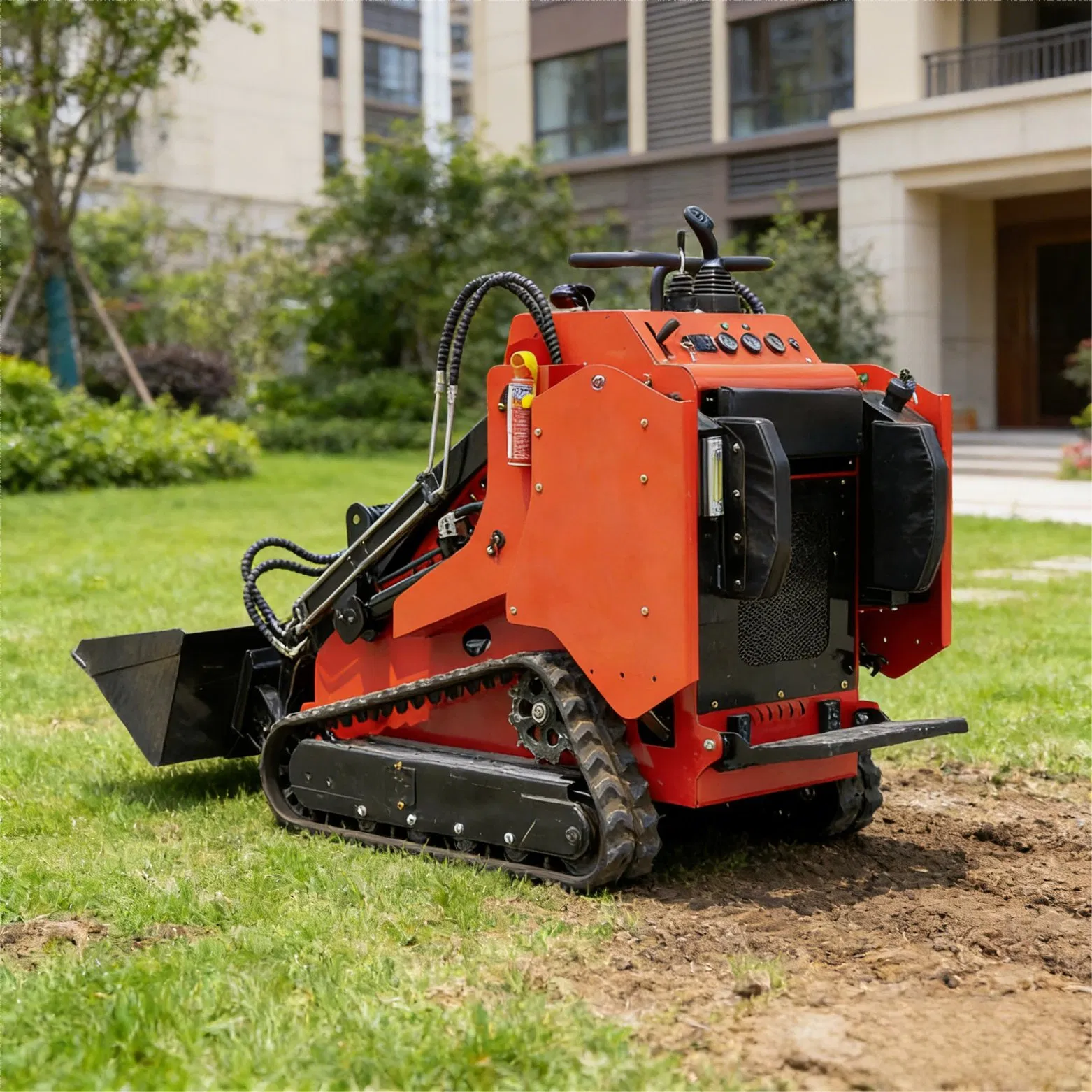 Tracked Skid Steer Loader Multi-Functional Rubber Track Mini Loader Machine for Construction with Attachments