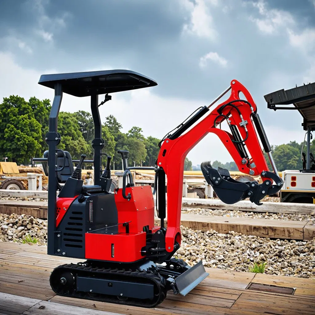 Free shipping!!!20% off CE China 1ton Euro5 EPA Side Swing Boom Thumb Hydraulic Rubber Track Crawler Rubber Track Micro Small Digger Factory Mini Excavator