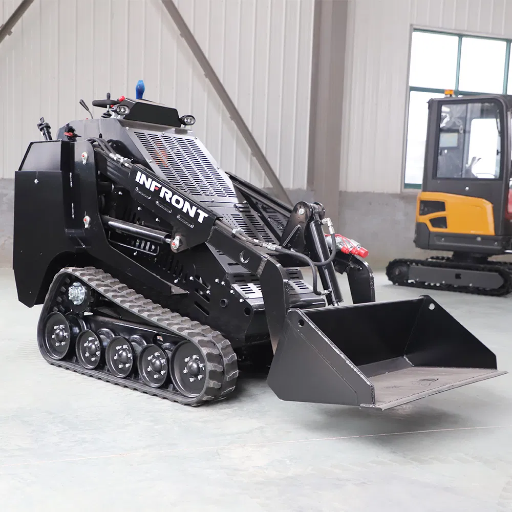 Small Skid Steer Loader V1000 Sk650 300kg 23HP Customized Dingo Tracked Front End Mini Skid Steer Loader