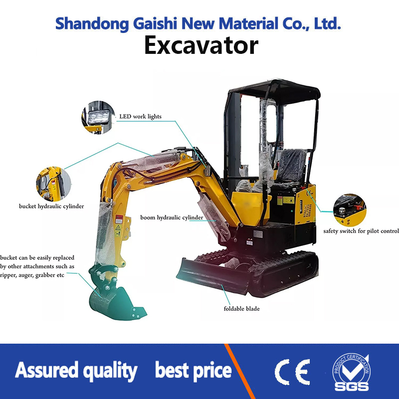 0.8-3ton Closed Cabin Crawler Digger Mini Hydraulic Excavator for Construction Site