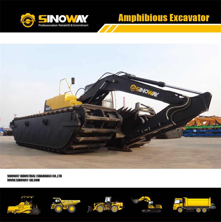 Cat320 Small Mini Swamp Buggy Backhoe Price 30 Ton Long Reach Crawler Marsh Buggy Excavator used with River Floating Tank Amphibious Pontoon for Sale