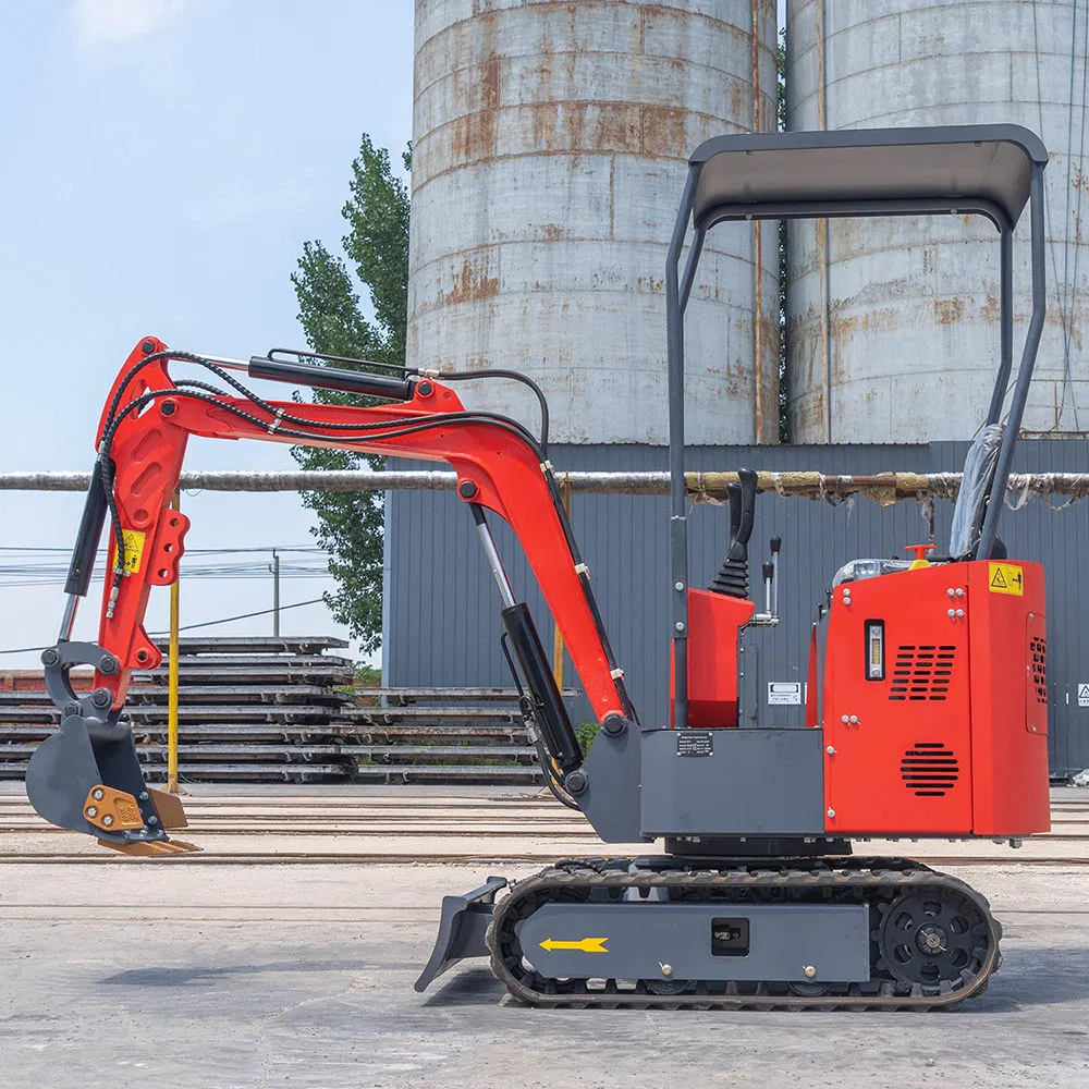 Hy18-20 Mini Excavator Mini Excavator with Retractable Track Boom Swing Canopy