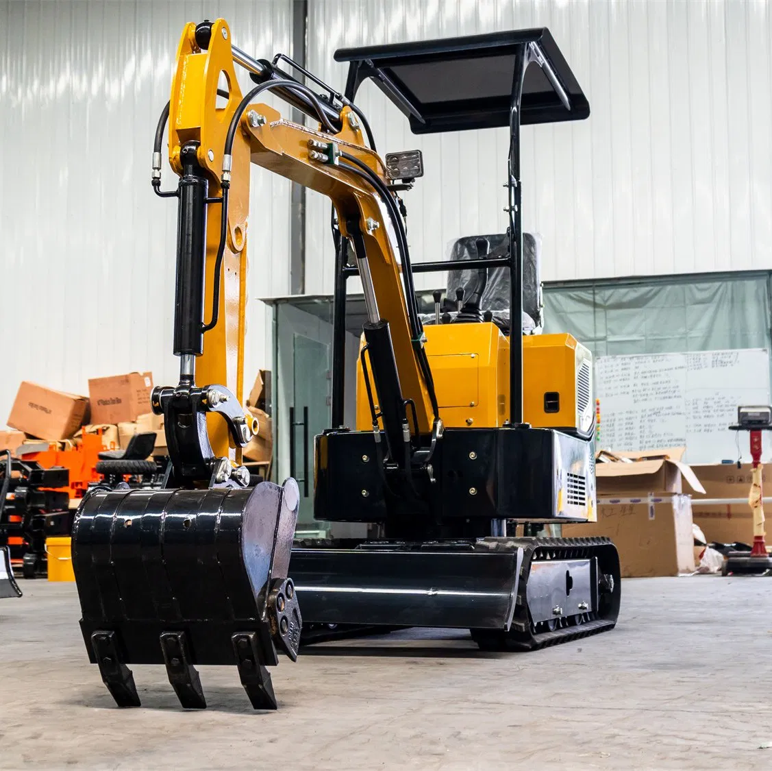 1000kg Hydraulic Crawler Small Size Wheel Construction Backhoe Garden Micro Household Farm Construction Greenhouse Towable Mini Electric Excavator