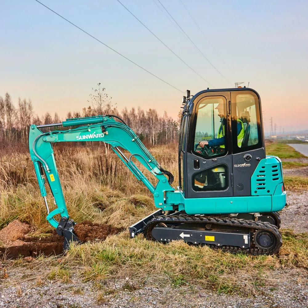 Mini-Pelle Swe25f Compact Excavator Zero-Tail Exceptional Digging Forces of 24 kN Bucket 14 kN Arm Maximum Reach of Over 4.6 Meters 4845 mm Long