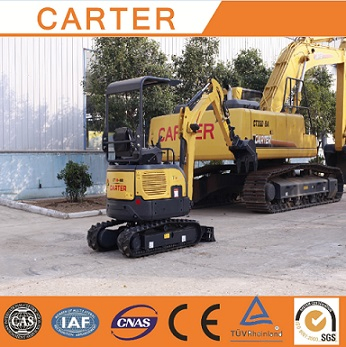 CT16-9b (Zero tail, retractable chassis) Mini Excavator with Rubber Tracks
