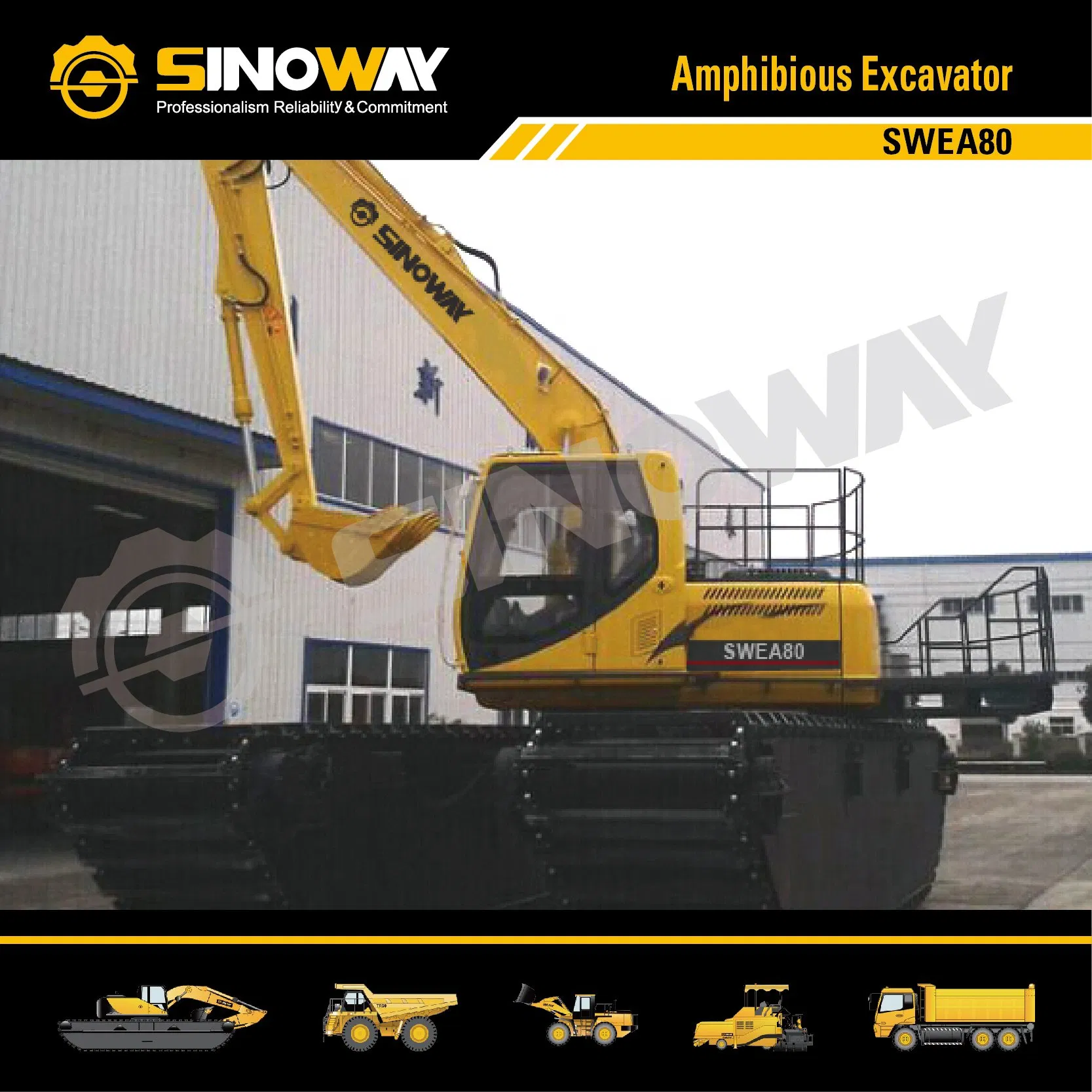 Mini Swamp Excavator Long Reach Amphibious Excavator for Nigeria