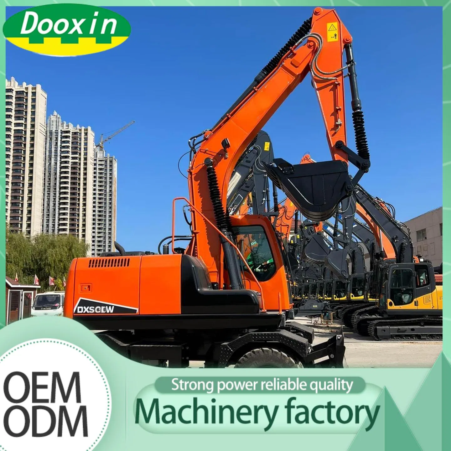 Chinese Grapple Attachments Dx140W Price Specs Cheapest Trailer Attachments Mini Bucket Best M315 Wheeled Excavator for Sale