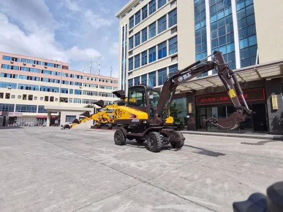 4.5 Ton Full Hydraulic Mini Wheel Excavators 4 Ton 5 Ton Wheeled Diggers Mini Excavator for Sale