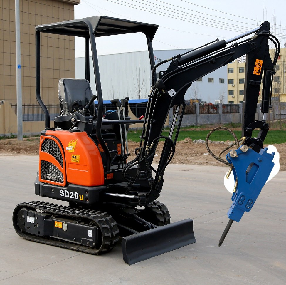 2 Ton Real Zero Tail Mini Excavator Digger Optional Euro 5 EPA Perkins Yanmar Engine Boom Swing Retractable Undercarriage CE Certified SD20u