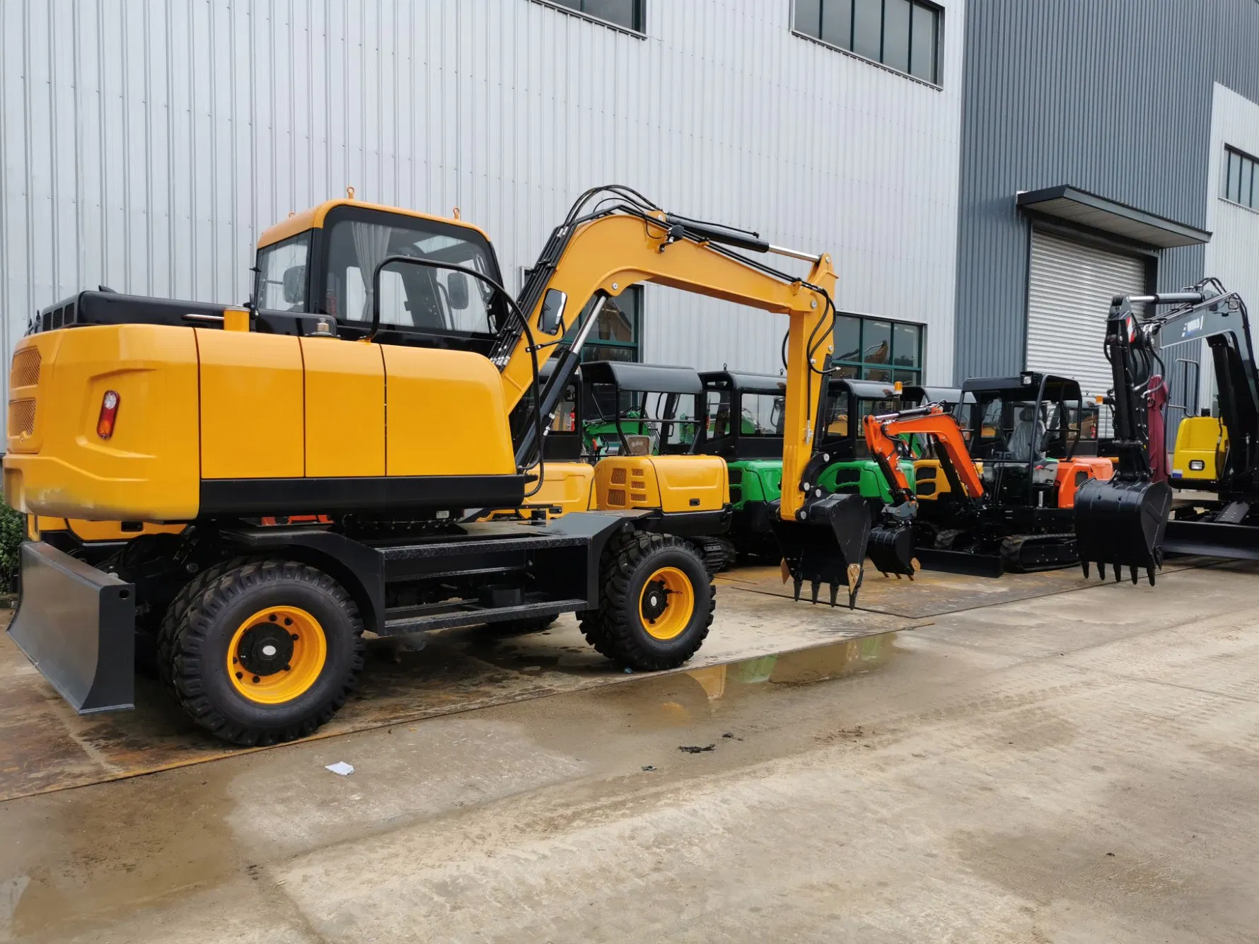 Wheel Digger Mini Excavators Backhoe Wheeled Excavator