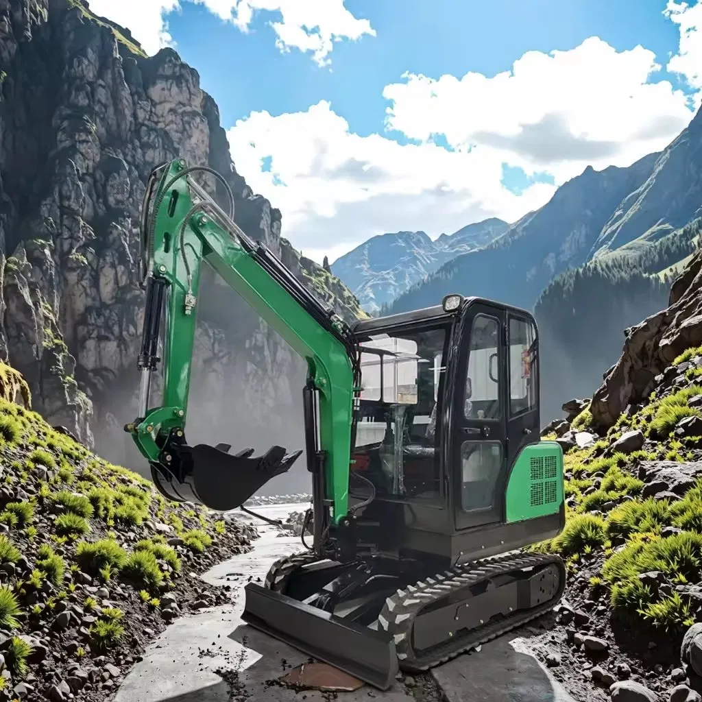 1.8 Ton Hydraulic Excavator Rubber Track Mini Digger for Agriculture