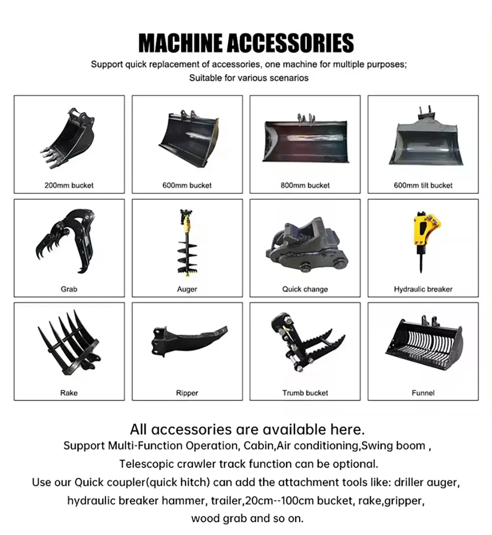 Sdlanch Excavator Machine Electric Hydraulic Mini Small Micro Crawler Bagger Digger Mini Excavators