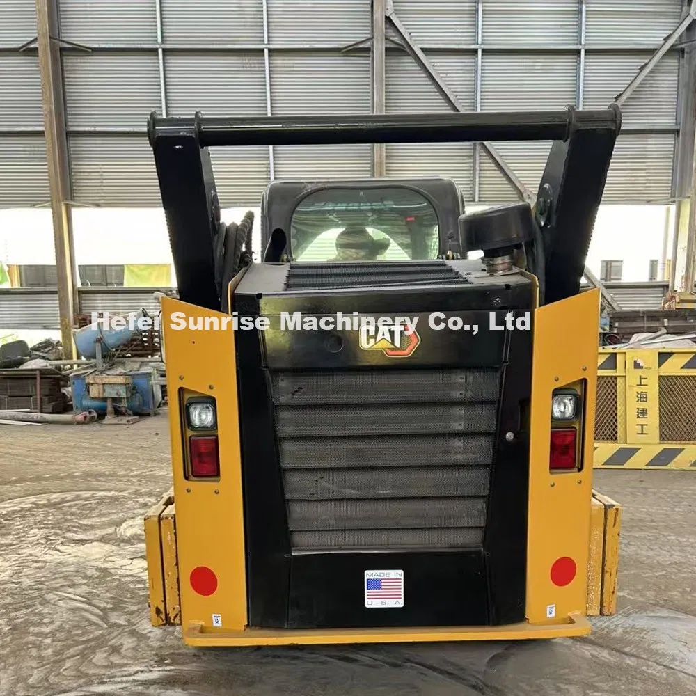 Original Used Mini Cater Pillar 262D Wheel Hydraulic Excavator Ca T 226b 246c Secondhand Tracked Crawler Skid Steer Loader with Sweeper