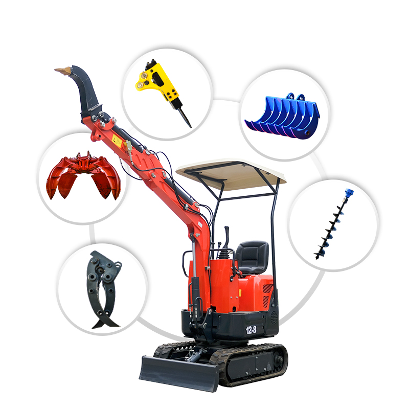 0.8 1.2 1.5 2 Ton Electric Hydraulic Micro Small Crawler 1 Ton Mini Digger Bagger Mini Excavator