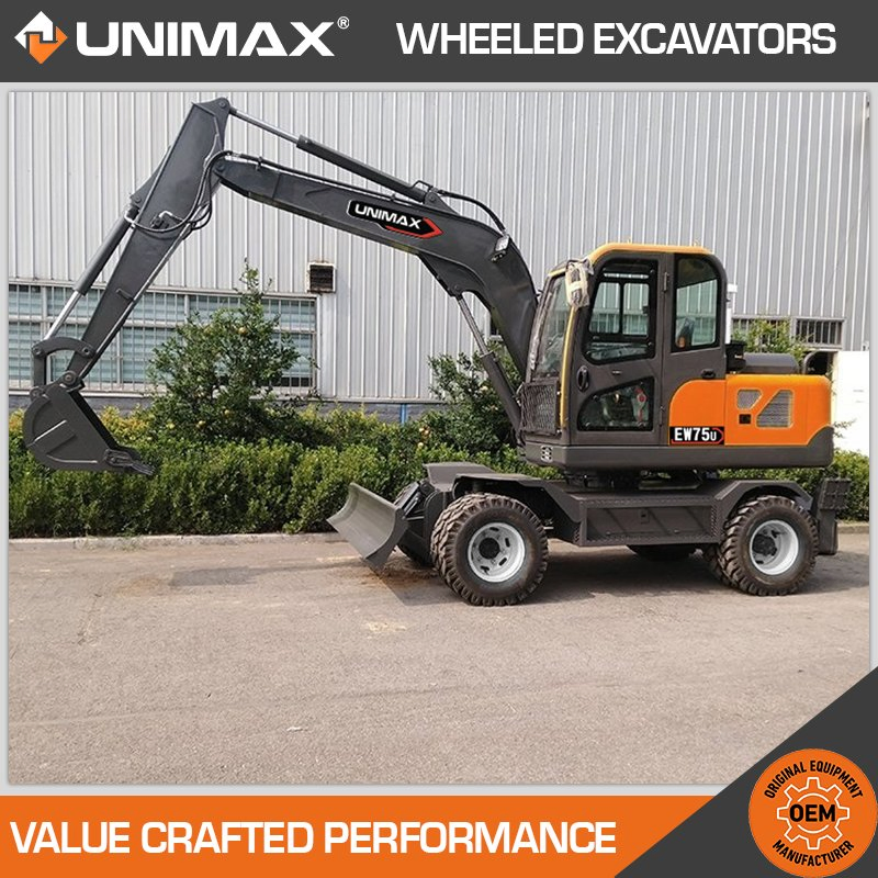 Advanced Hyundai R140W R180W R210W Reliable Wheel Excavator Wheeled Excavators Rubber Tire Excavator Excavator Wheels Mini Excavator on Wheels Tire Excavator
