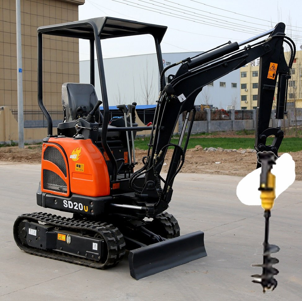 2 Ton Real Zero Tail Mini Excavator Digger Optional Euro 5 EPA Perkins Yanmar Engine Boom Swing Retractable Undercarriage CE Certified SD20u